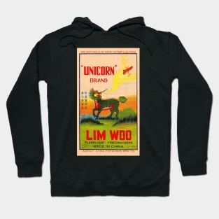 VINTAGE FIRECRACKER UNICORN LIM WOO MADE IN CHINA Hoodie